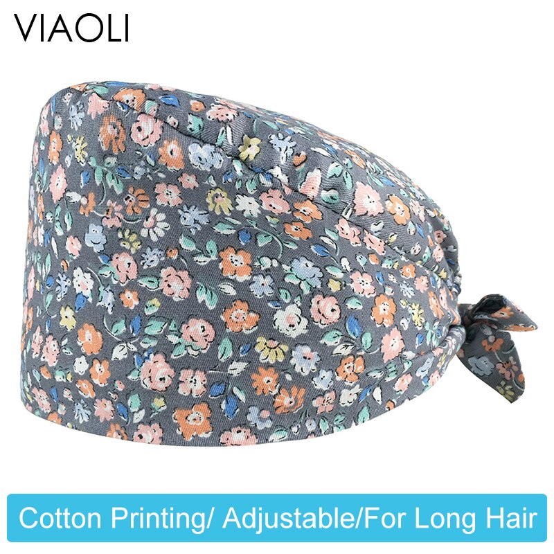 coton respirant casquette givrée petite impression florale casquette givrée salon de beauté animalerie anti-poussière travail casquettes prix