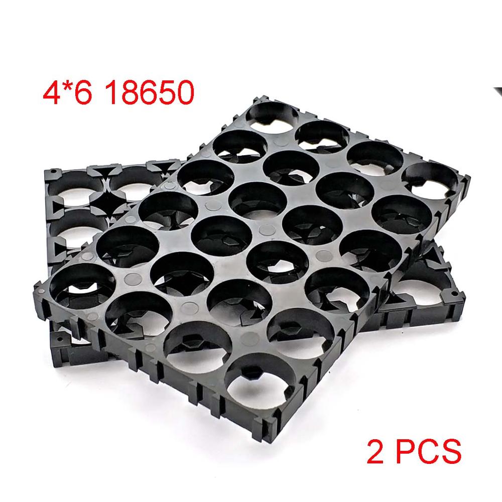 18650 21700 32650 Battery Holder Bracket Cell Safety Anti Vibration Plastic Brackets For 18650 21700 32650 Batteries: 4x6 18650 2PCS