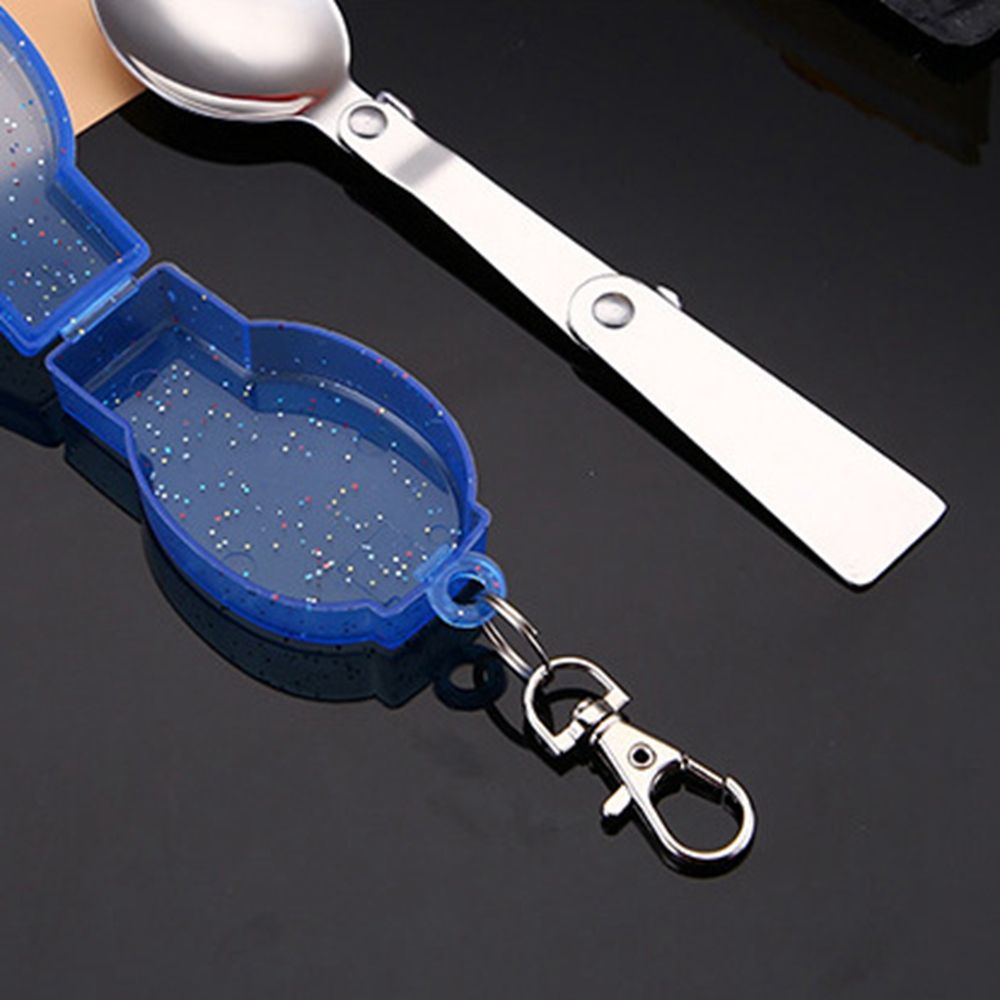 Cuillère de poche Portable en acier inoxydable, couverts de Camping en plein air pliable fourchette de voyage vaisselle de table pique-nique randonnée cuillère fourchette