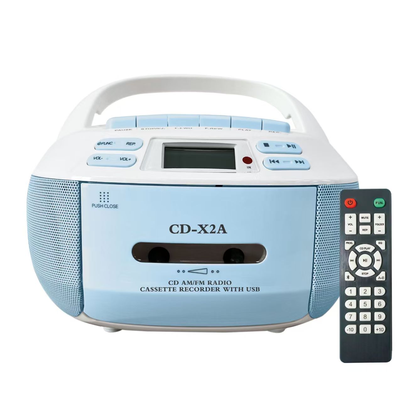 Boombox CD Cassette Player Bluetooth FM Tape Portable CD player Student Learning U disk MP3 Stereo Music Player: Colorful