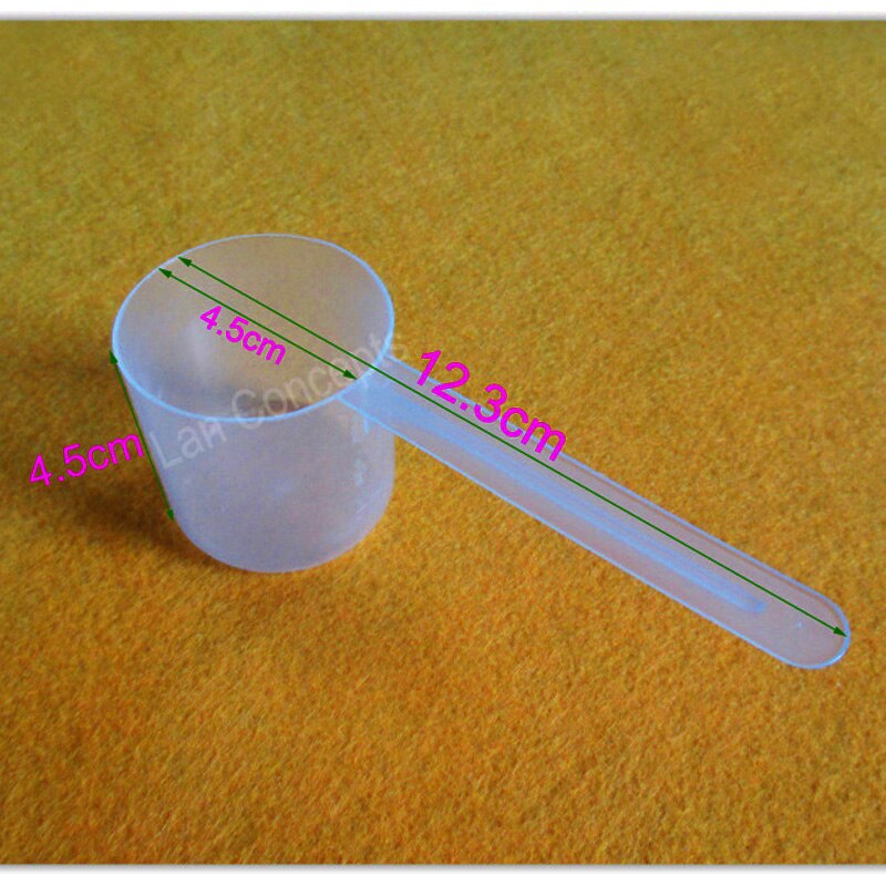 50 Stks/partij 30 Gram Plastic Scoop 60 Ml Hdpe Maatlepel 30G Meten Lepels Met Weegschalen-Doorschijnendheid
