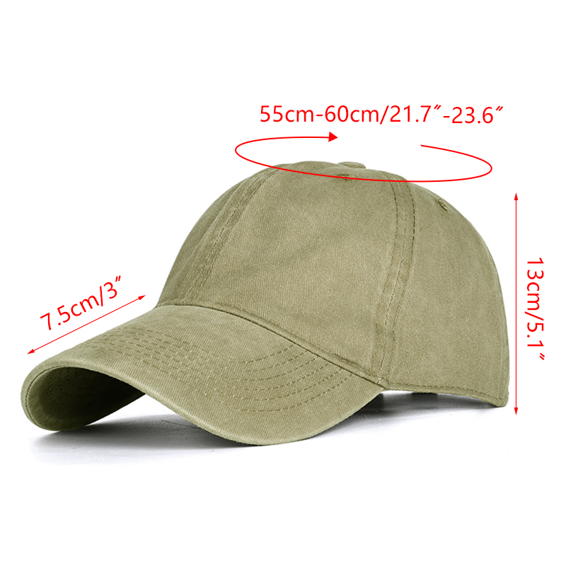 Solid Color Baseball Cap Summer Outdoor Washed Cotton Caps Retro Distressed Hat Adjustable Men&#39;s Baseball Cap Unisex Casual Hats