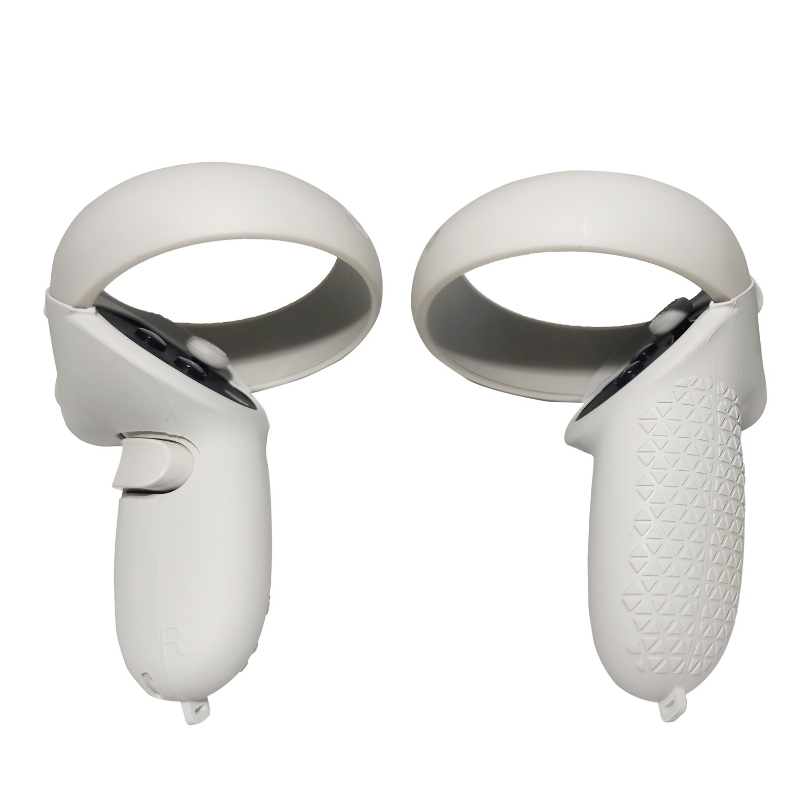 Vr Controller Case Vr Cover + Hand Cover + Thumb Knop Cap Handvat Cover Voor Oculus Quest 2 Vr Controller accessoires: White