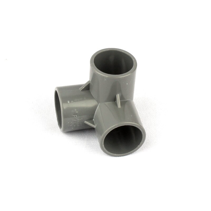 2pcs Inner Diameter 32mm PVC Tee Equal Cross Connectors for Horticultural Irrigation White/Grey/Blue Plastic PVC Joints