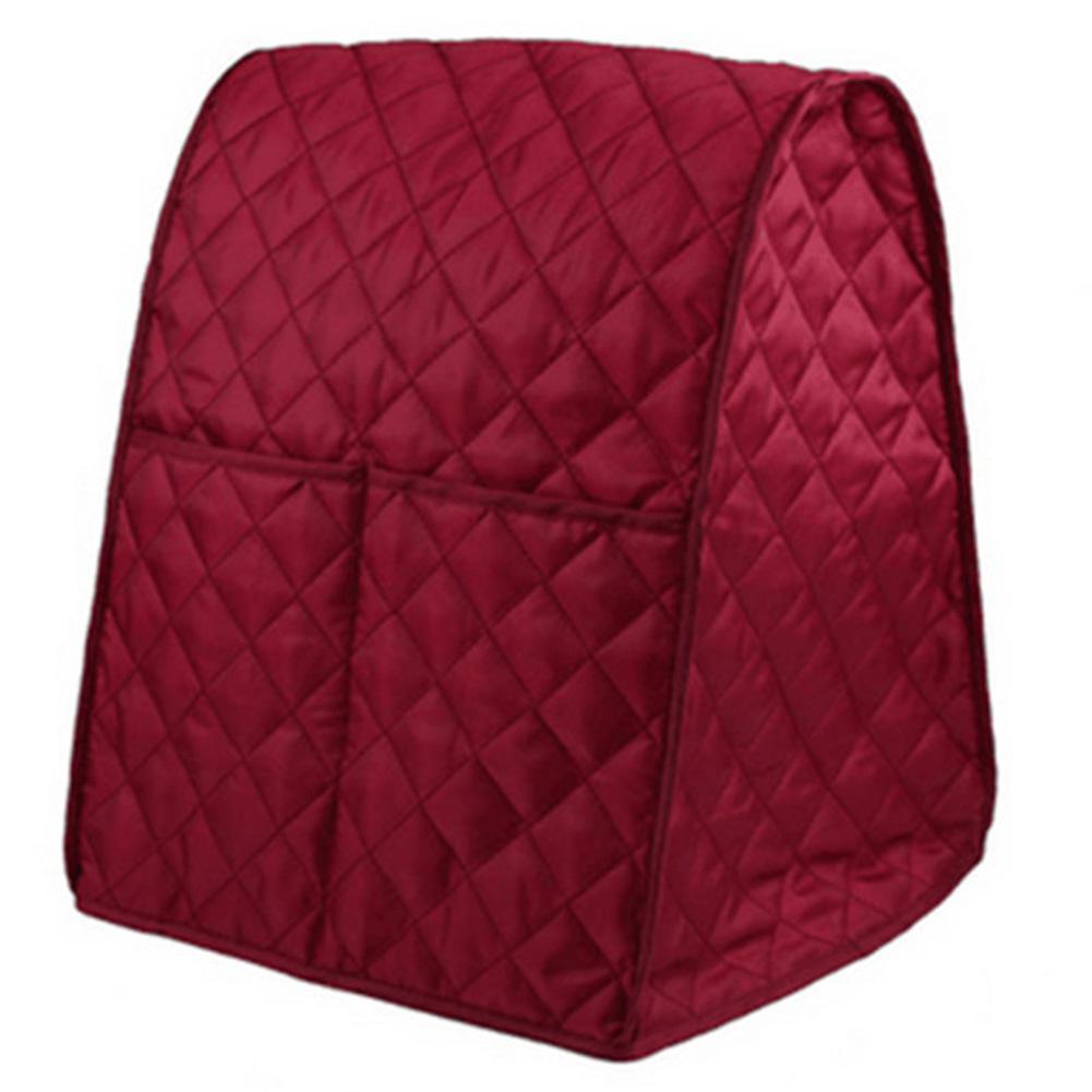 Dustproof Waterproof Cloth Quilted Blender Cover Organizer Bag for Kitchen Mixer: red