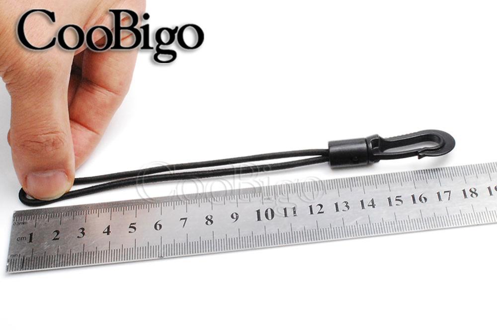 10 stuks outdoor kajak kano bungee tie tether touw elastische schokkoord lussen met plastic karabijnhaken dia . 2.5mm 4 maten lengte: 18cm