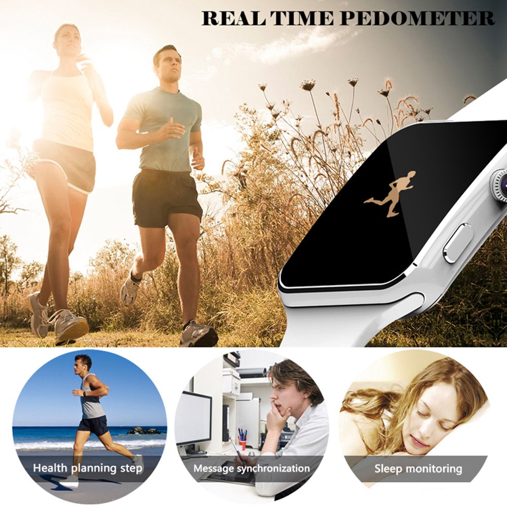 X6 Slimme Horloge Ondersteuning SIM TF Card h Camera Smartwatch Bluetooth Dial/met Camera Touch Screen Voor iPhone Xiaomi android IOS