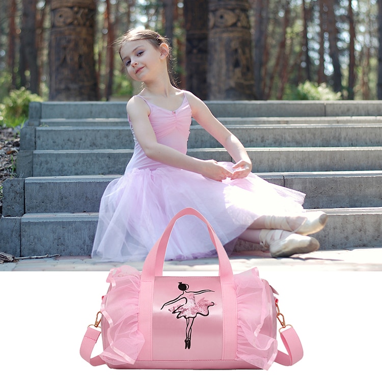 Mädchen Ballett Tasche Spitze Taschen Frauen Ballett Sport Yoga tanzen Gymnastik- Tasche Für Mädchen Handtasche Crossbody Cavans Große Kapazität Tasche