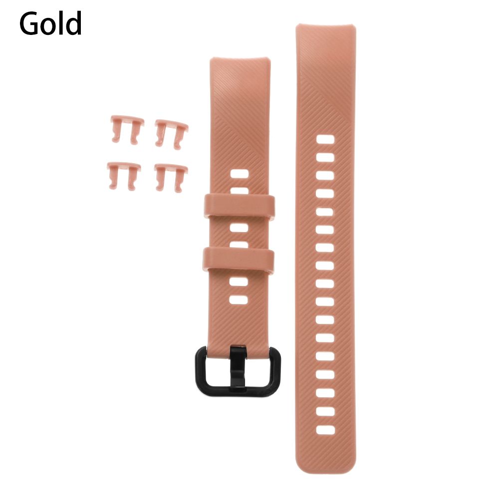 For Honor Band 5 4 Soft Silicone Watch Band Replacement Strap Colorful Sports Wristbands Classic: gold