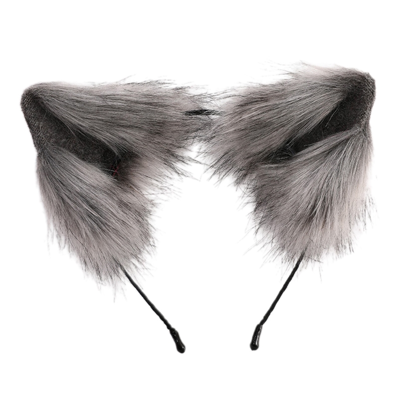Lolita – tête de Cosplay gothique en peluche avec oreilles de chat pour décoration de fête d&#39;halloween: 6