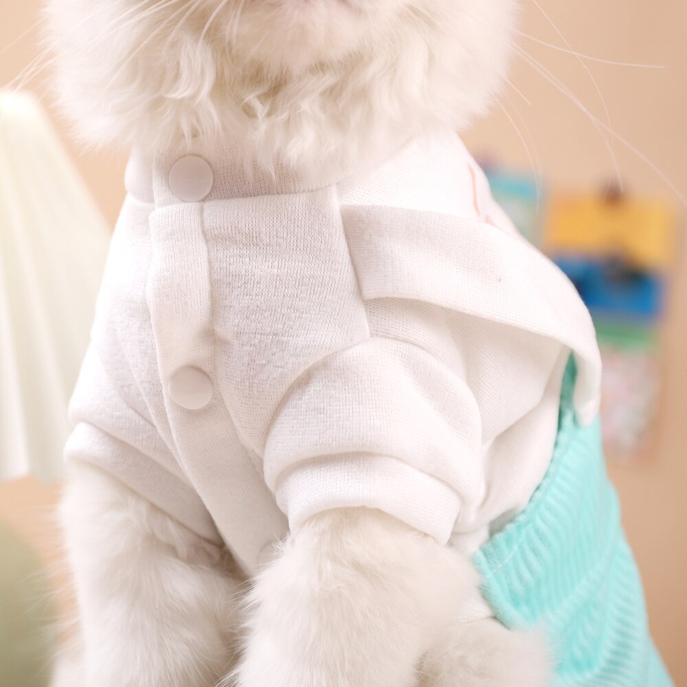 HOOPET-monos de invierno para gato, Chaqueta de felpa para perro, abrigo cálido para gato, Chihuahua, disfraz de gato, ropa de lana suave para mascotas, suministros para mascotas