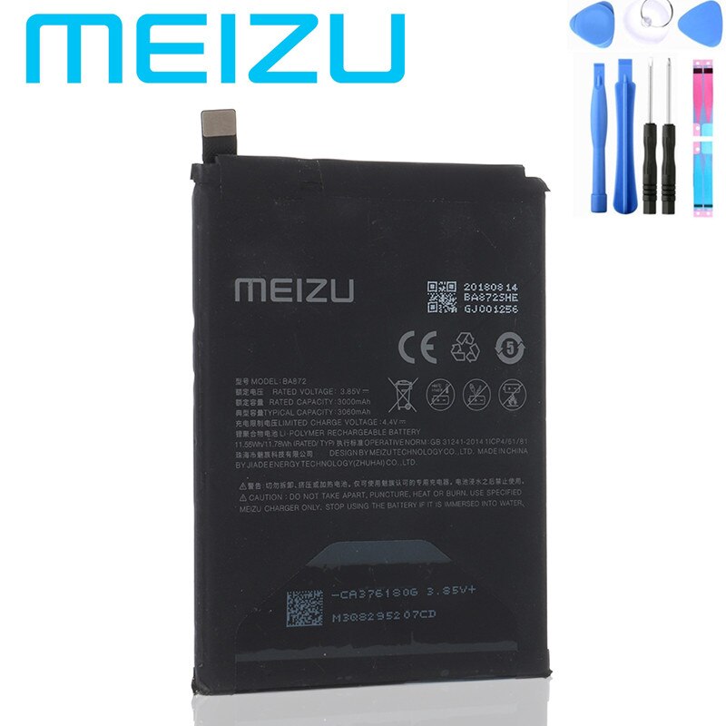 Meizu 100% Originele 3060Mah BA872 Batterij Voor Meizu Meilan 16X Mobiele Telefoon Productie Batterij + Tracking code