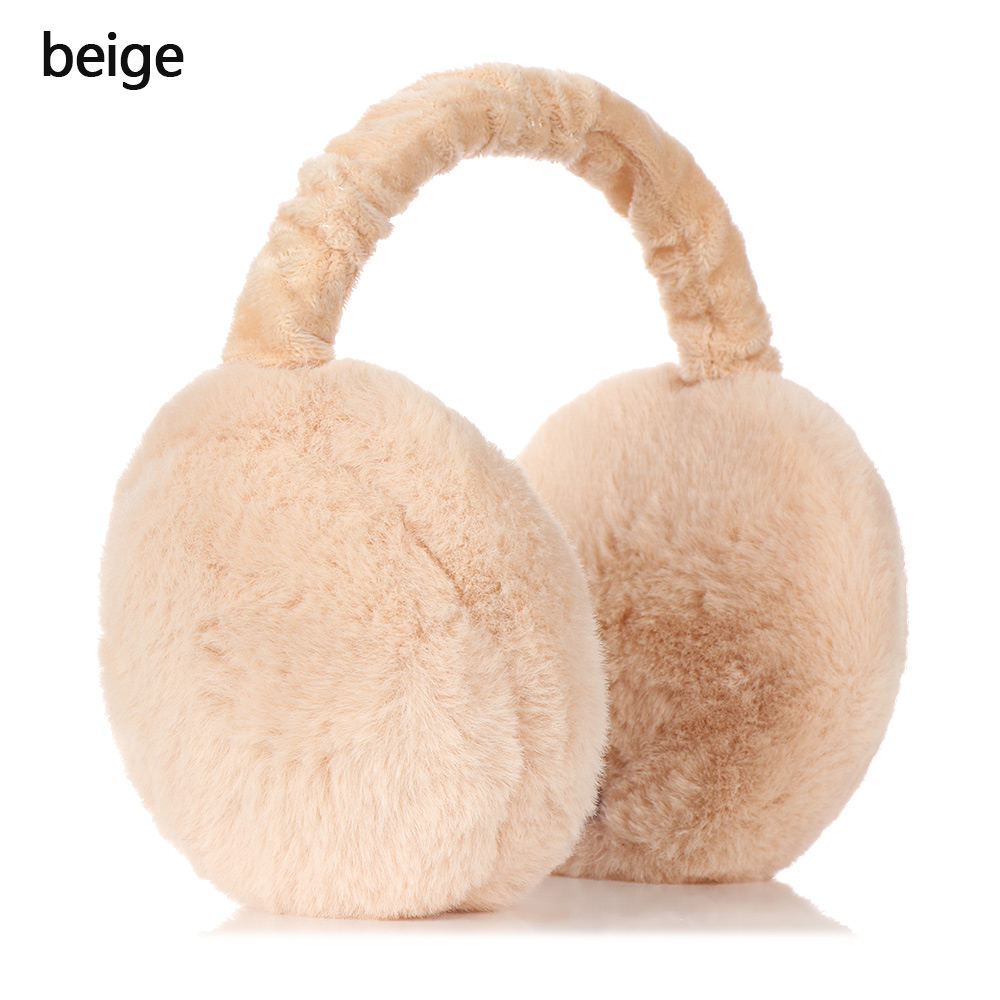 12 kolorów moda mężczyźni kobiety ciepłe nauszniki miękki pluszowy zagęścić ciepłe nauszniki nauszniki ochrona słuchu akcesoria zimowe: beige 01