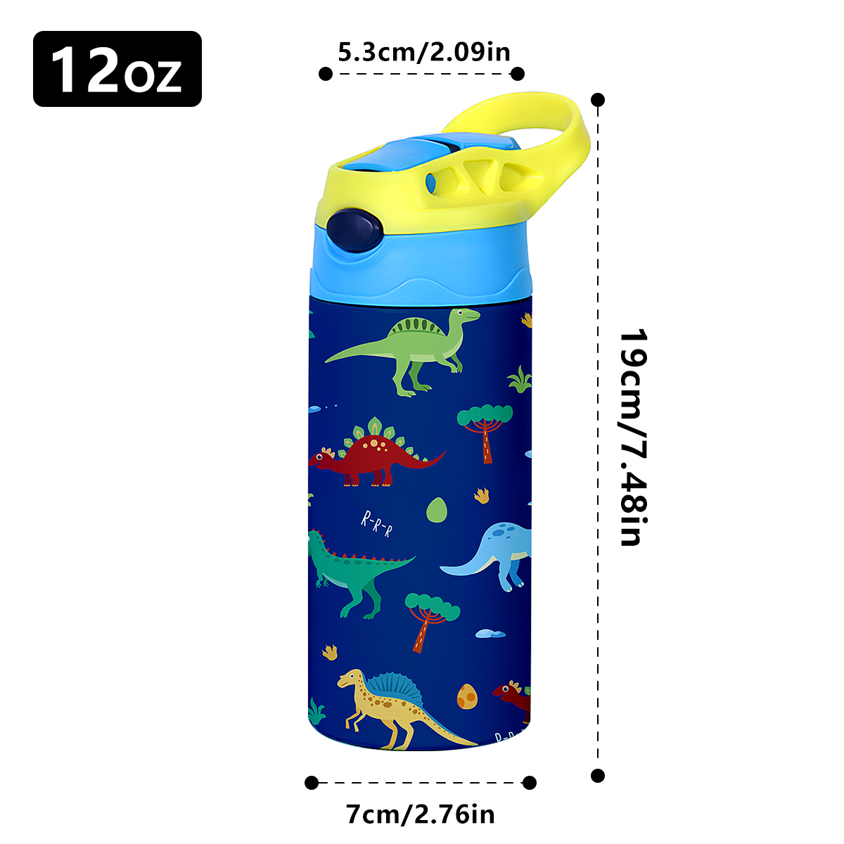 Tasse Thermos à motif de dessin animé de 12OZ/350ml, bouteille isolée en acier inoxydable, bouilloire Thermos pour enfants, tasse portative d'extérieur