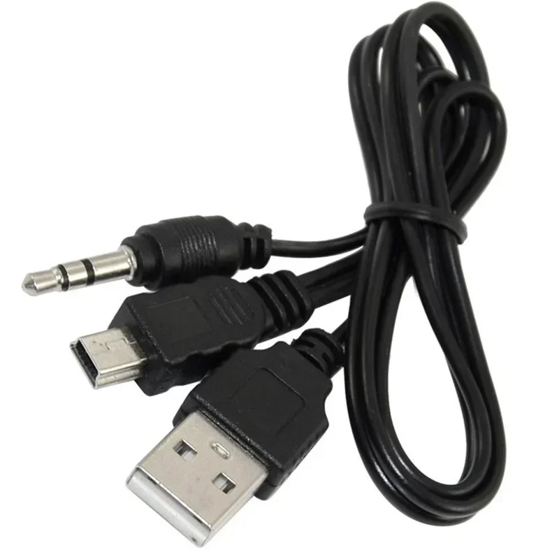 USB 2.0-A naar Mini-B + 3.5mm Audio Aux Splitter Kabel - 0.5m
