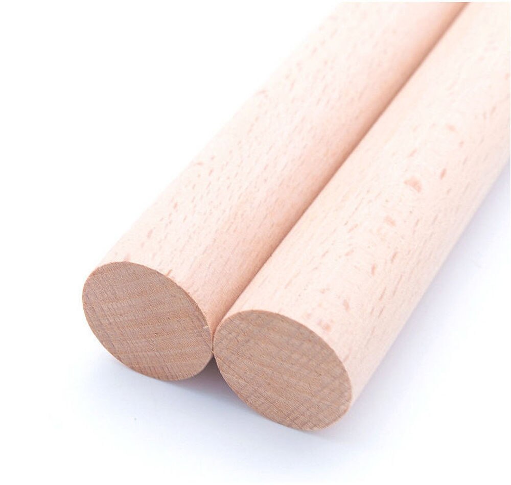 5pcs round wooden stick wardrobe round wooden stick long stick building decoration log wood handicraft material DIY wood craft