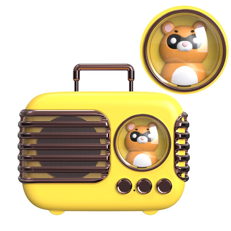 Leuke Bluetooth Speaker Mini Draadloze Mini Stereo Outdoor Draagbare Kaart Subwoofer Meisje: Yellow - Raccoon