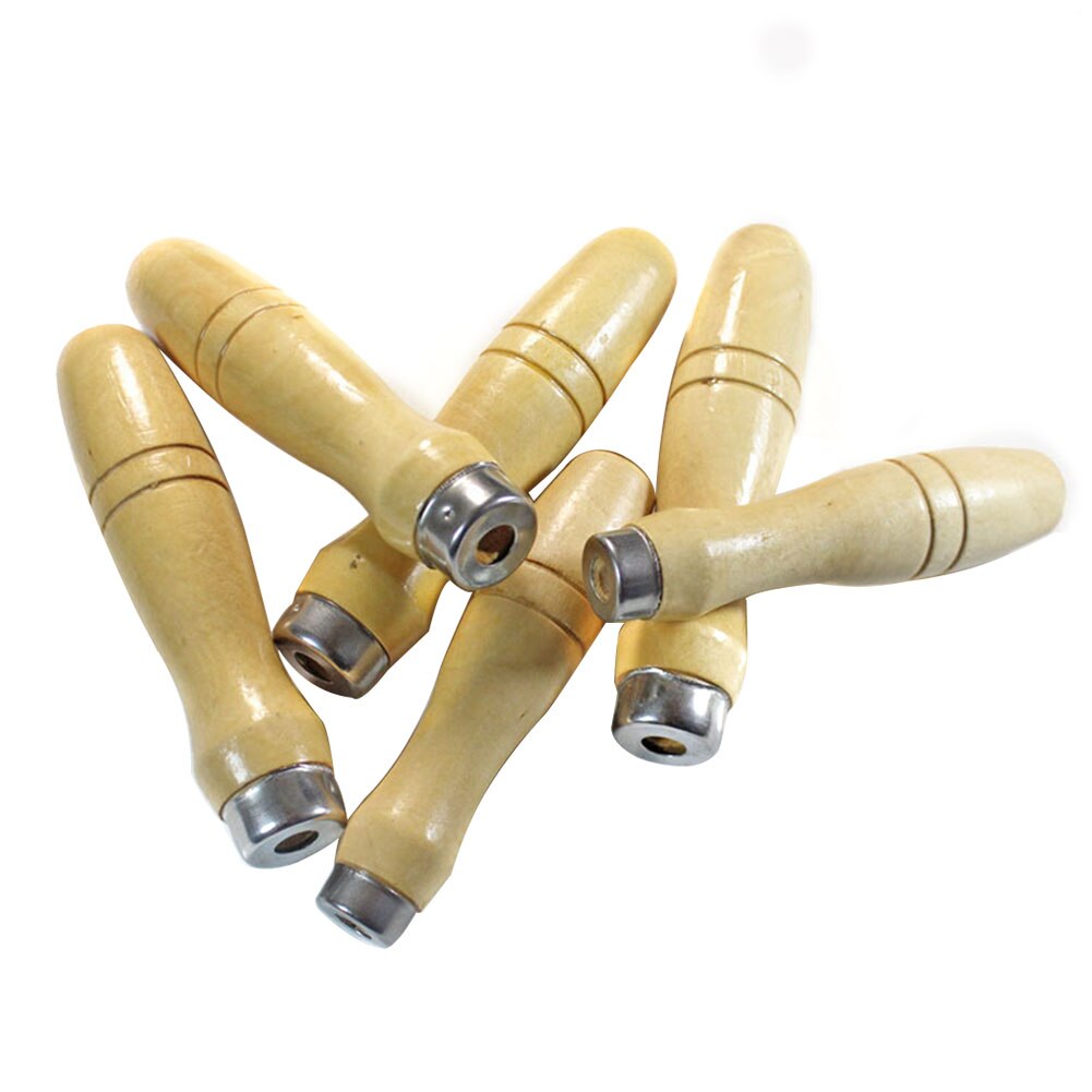 5pcs Rust Proof Accessories Machinists Wood Replacement Smooth Parts Jewellery File Handle Easy Use Ergonomic Tool Home Durable