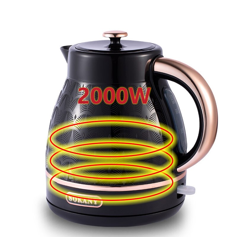 1.7 Liter Stainless Steel Electric Kettle. 2000W Fast Boil , Auto Shut-Off and Boil-Dry Protection.