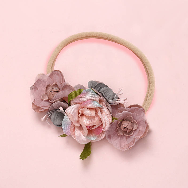 Balleenshiny Bloem Baby Hoofdbanden Super Zachte Nylon Baby Baby Haarband Baby Meisje Haar Accessoires Fotografie Props