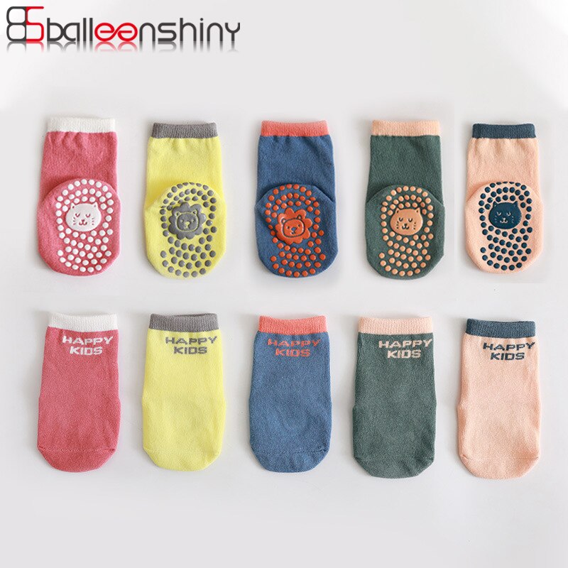 Balleenshiny Zachte Katoenen Baby Meisjes Sokken Pasgeboren Cartoon Baby Sokken Baby Baby Boy Sok Anti Slip Vloer Sok Calcetines