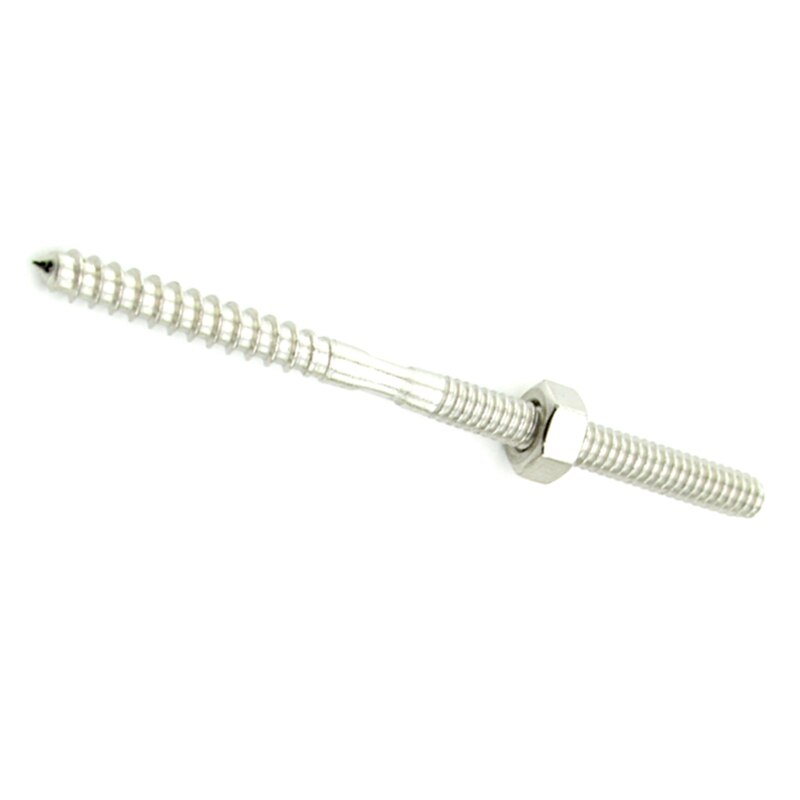 10 Pack Threaded Terminal Stud End Fitting, for 1/8Inch Cable Deck Railing, Hand Swage,Stainless Steel T316 Marine Grade