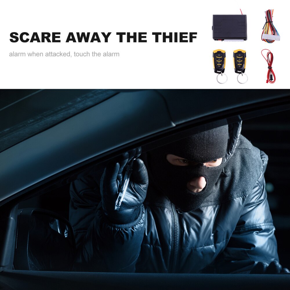 1 Set Car Alarm System Useful Practical Durable Alarm Accessory Anti Theft Device Car Security Tool for Automobile Auto