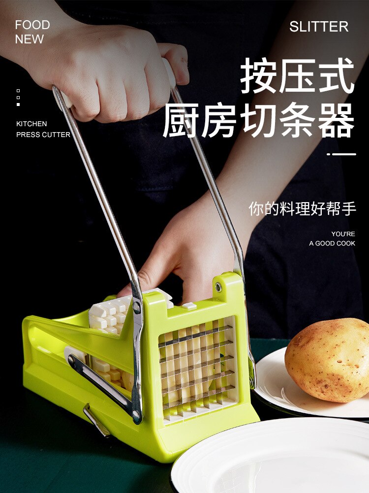 Cortador Manual de patatas fritas, máquina para cortar patatas fritas, rábano, lechuga, rebanadas