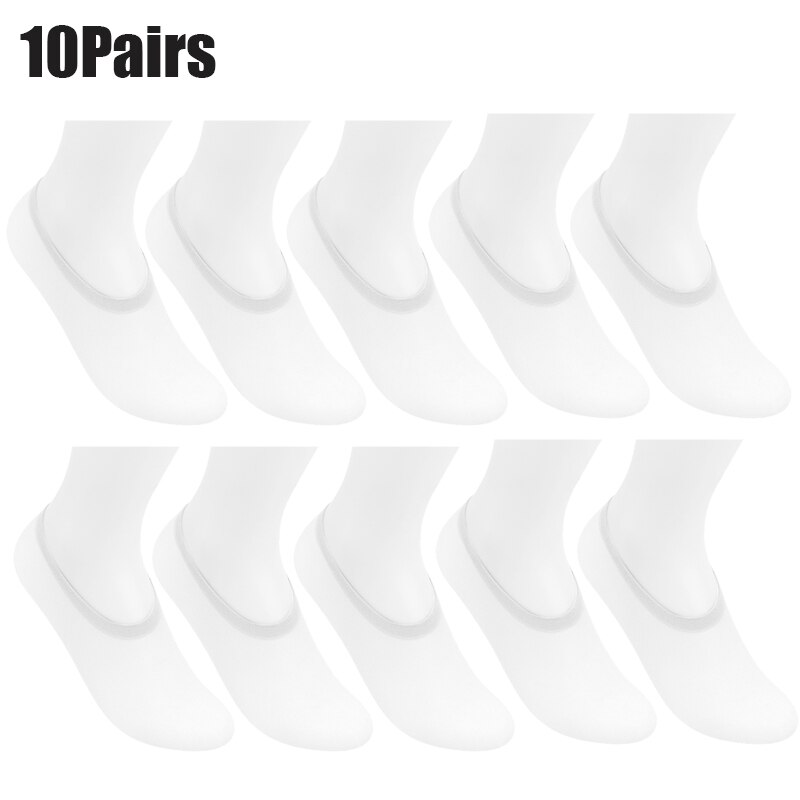 10 Pairs/Lot Women Sock Slippers Invisible Socks Women Footsies Shoe No Show Socks for Women Girls Summer Socks: 10 Pairs White