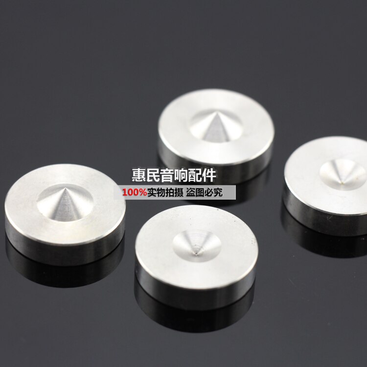 4x Rvs HiFi Speaker Spike Spikes Voeten base pad 24*6mm vloer disc
