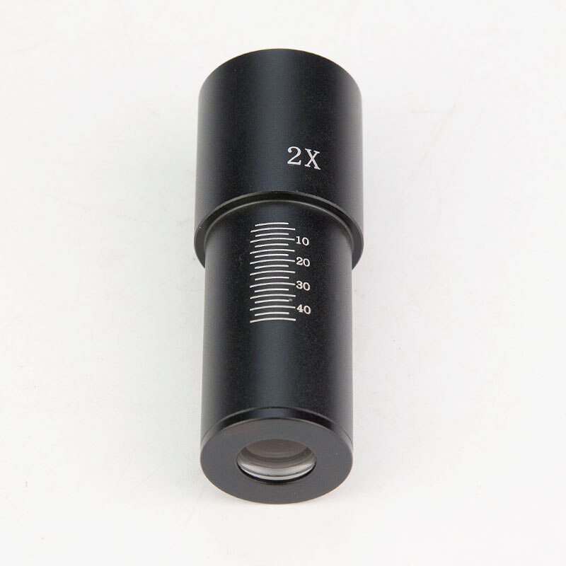 1 PC 23.2mm Interface 2X Metal Barlow Lens Microscope Eyepiece