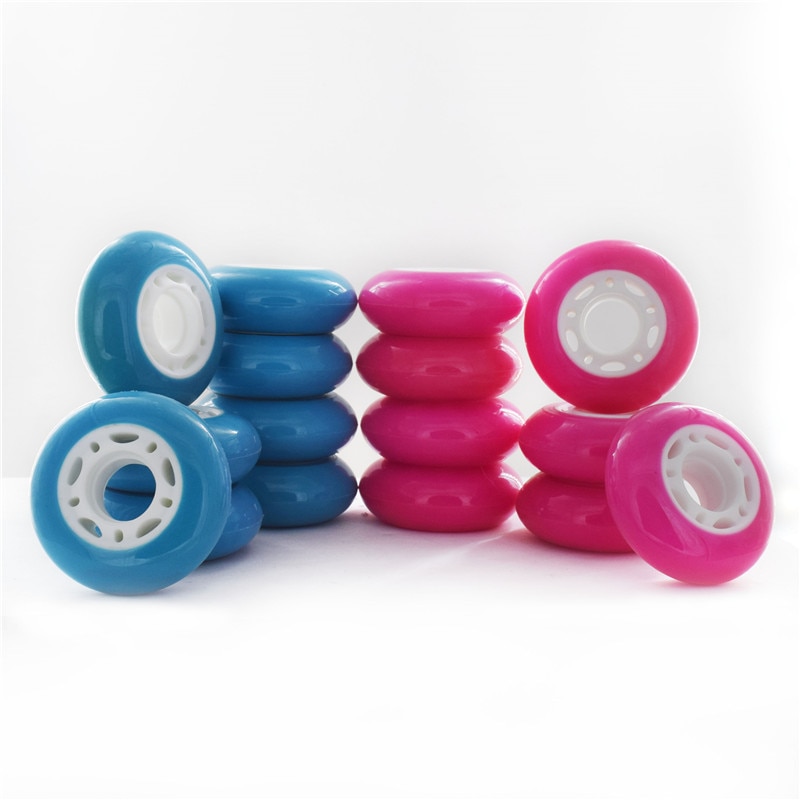 Ruedas rojas o azules de 82A para niños, ruedas de 64, 70 y 72mm para patines en línea, 24mm de ancho, 8 unids/set por juego