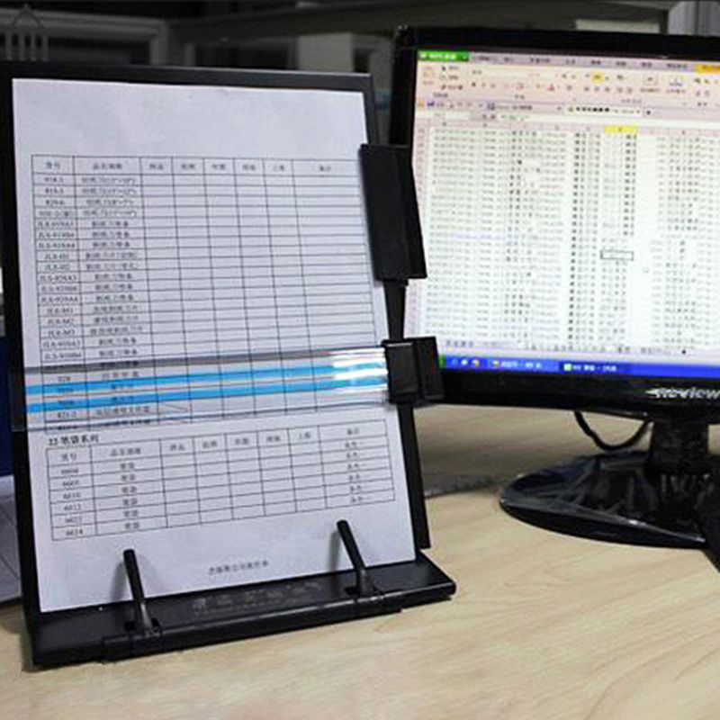 Metal Adjustable Computer Document Holder Book Rack Stand Reading Typing Frame
