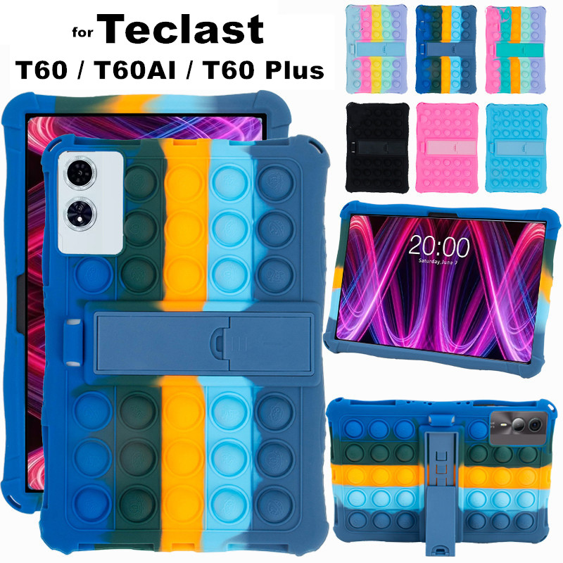 Para Teclast T60 Plus T60AI funda para tableta de 12 pulgadas funda con soporte Ajustable funda de silicona suave con burbujas