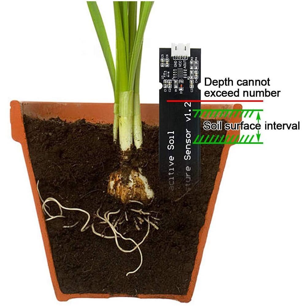 1pc modulo sensore di umidità del suolo capacitivo corrosione capacitivo con filo di tensione V1.2 ad alta tensione O9U1