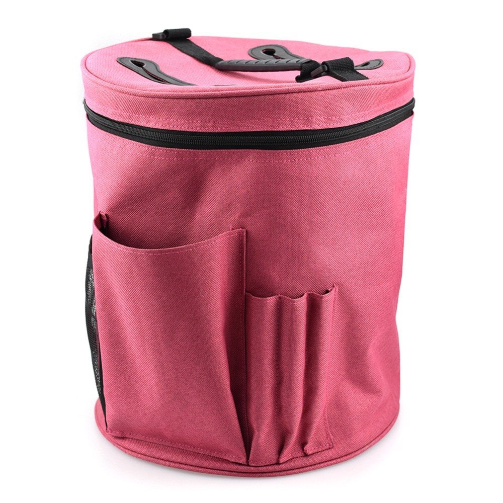 Bolsa organizadora de crochê, sacola de malha portátil, de crochê, fácil de carregar, organizador de tricô, para mulheres