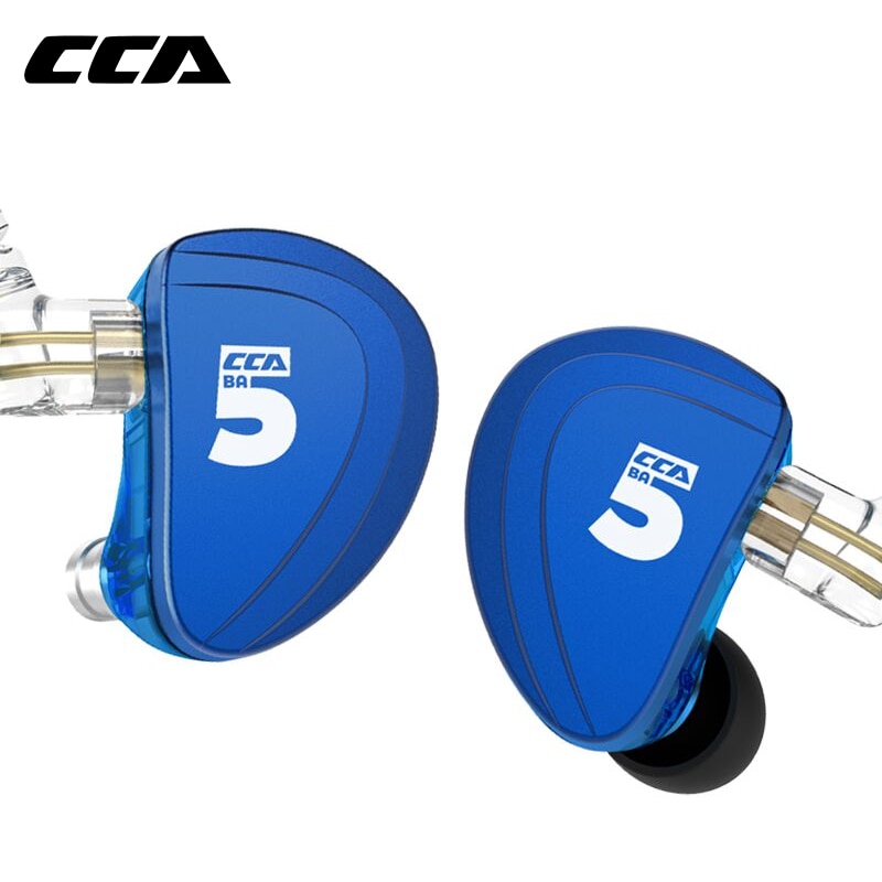 Cca A10 Oortelefoon 5BA Balanced Armature Drive Oortelefoon Inear Oordopjes Hifi Bass Monitor Voor Cca C12 C10 Kz ZS10PRO Zsn pro Zsx