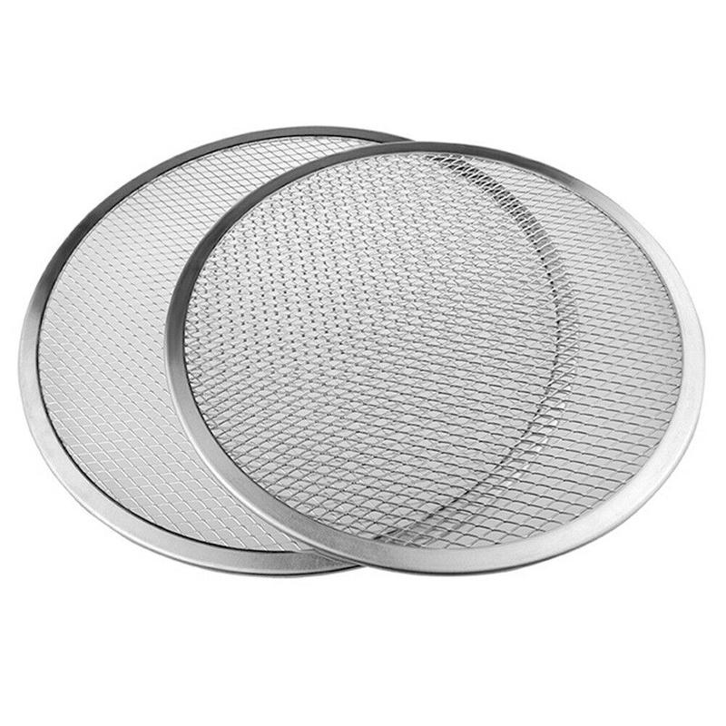 1pc fortykket pizzanet fad 6 tommer -10 tommer aluminium sigte pizza pizza tørring maske fad pizza bageform fad bagning
