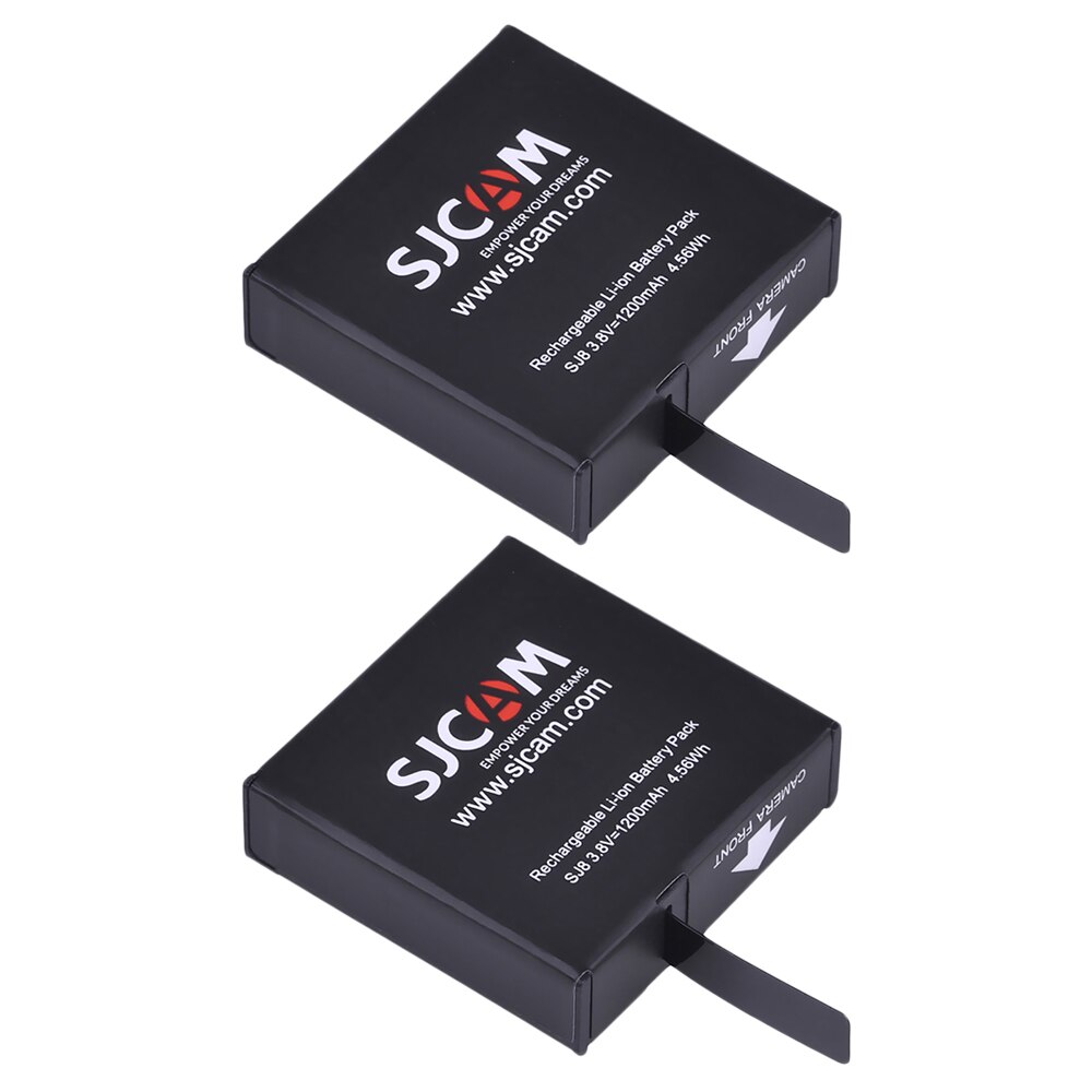 3X1200 Mah Originele SJ8 Oplaadbare Li-Ion Batterij + Led 3-Kanaals Usb Oplader Voor Sjcam SJ8 Serie sport Actie Camera: 2Battery