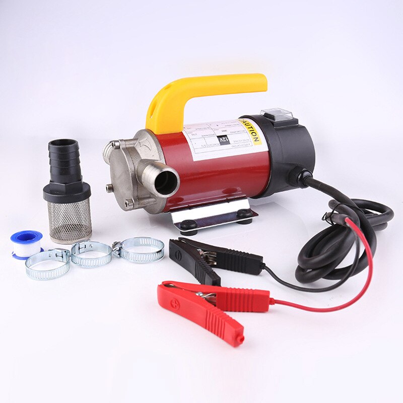 12V 24V portable DC electric fuel pump car portable diesel oil pump kerosene self-priming pump: 24V