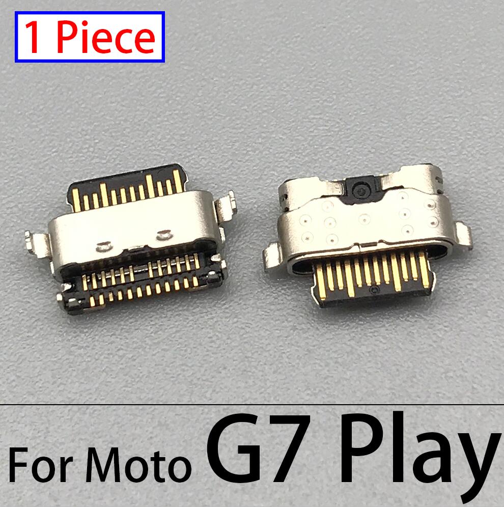 Conector de cargador USB tipo C, Conector de puerto de carga de datos para Motorola Moto G3 G4 G5 G5S G5S G6 G7 Plus G8 Power Play: Moto G7 Play