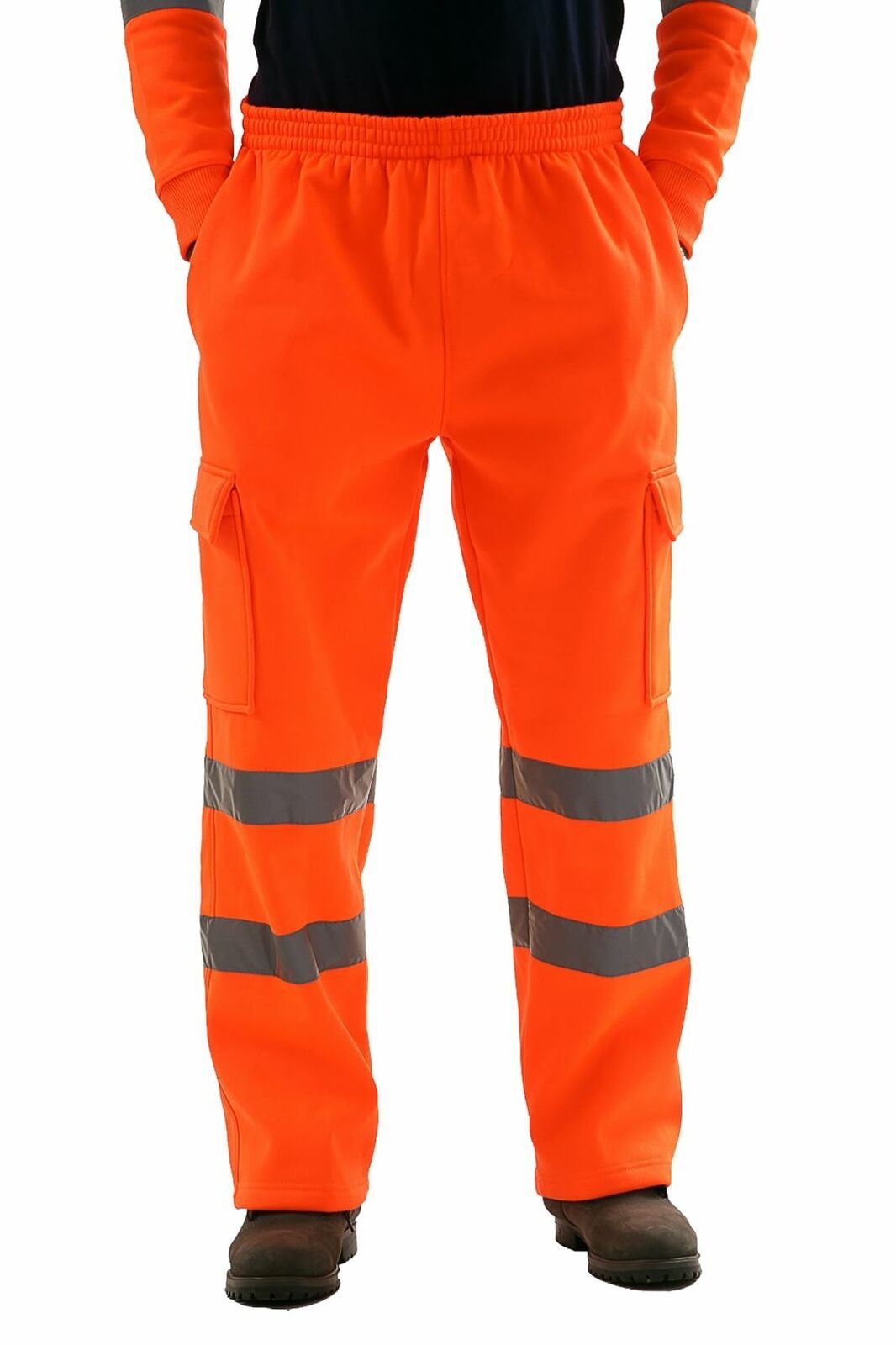 Ropa de trabajo informal de otoño para hombre, pantalones con banda en el tobillo con rayas reflectantes, novedad de 2023: L / Oro