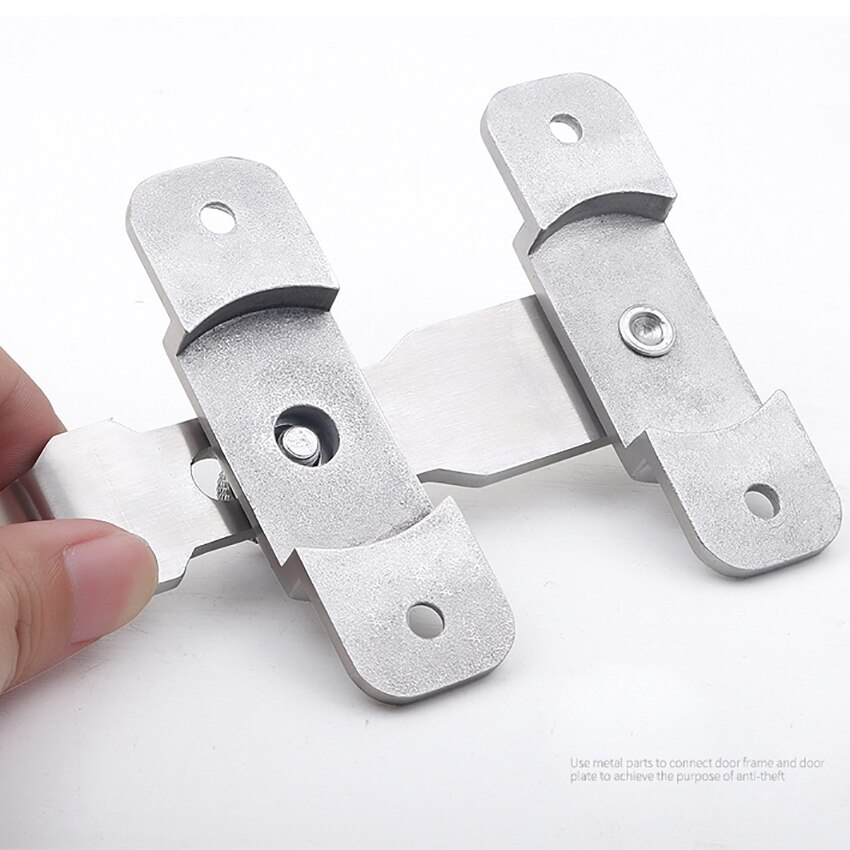 Flip Door Latch, 270 Degree Heavy Duty Stainless Steel Bar Gate Latches Safety Door Lock, Brushed Finish, Thickness 4mm S /L