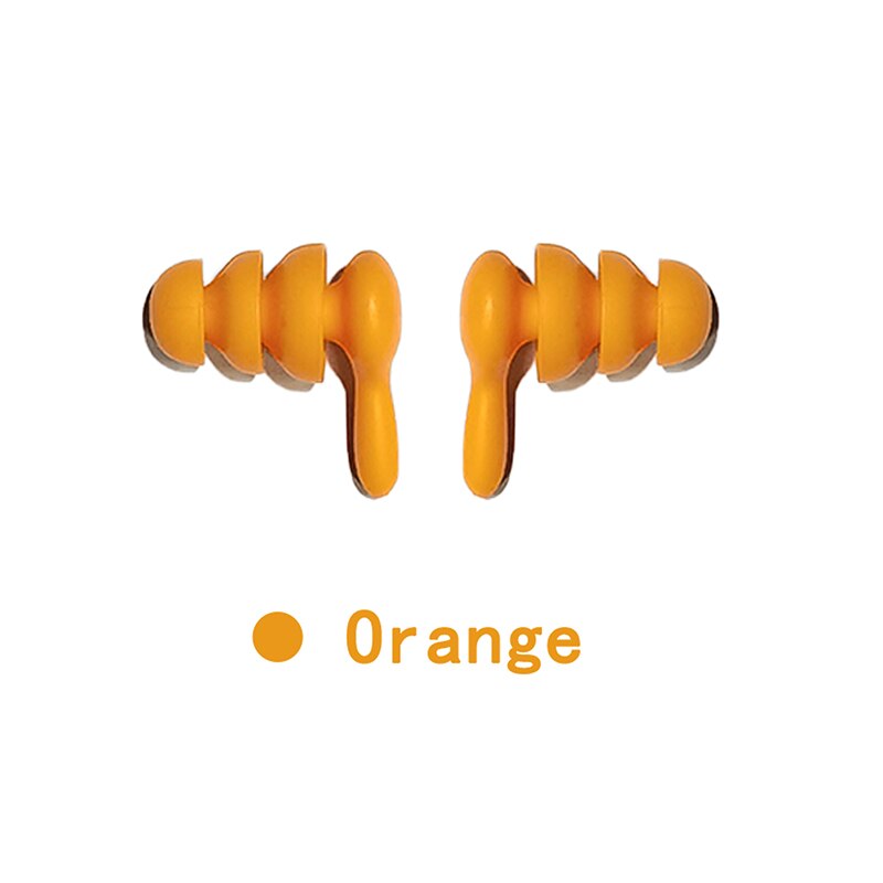 Ear Plugs Silicone 2 Pairs Soft Anti-Noise Earplugs Protection Reduction Noise Earlugs For Sleeping , Swimming: Orange