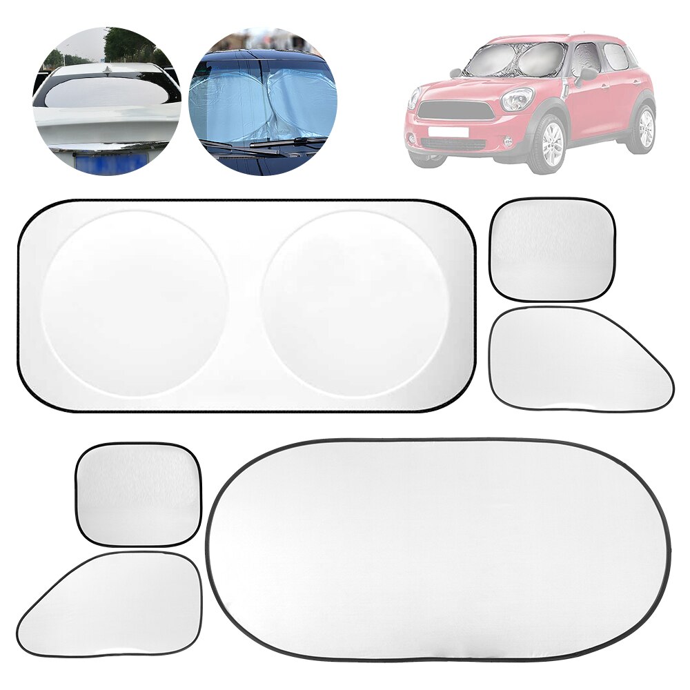 Akcesoria samochodowe okno samochodu osłona przed słońcem robić samochodu osłona przeciwwiatrowa na przednią szybę blok przednie okno osłona przeciwsłoneczna ochrona UV okno samochodu film 6 sztuk/zestaw