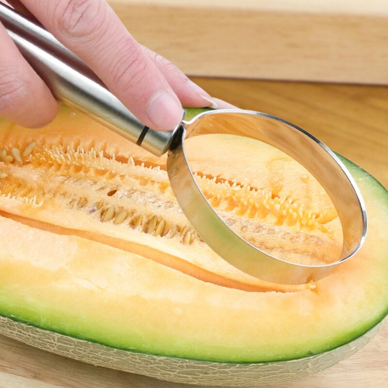 Separador de pulpa, pelador de sandía, cortador de frutas, rebanador, Skinner, dispositivo de pala de excavación, herramienta de cocina de acero inoxidable