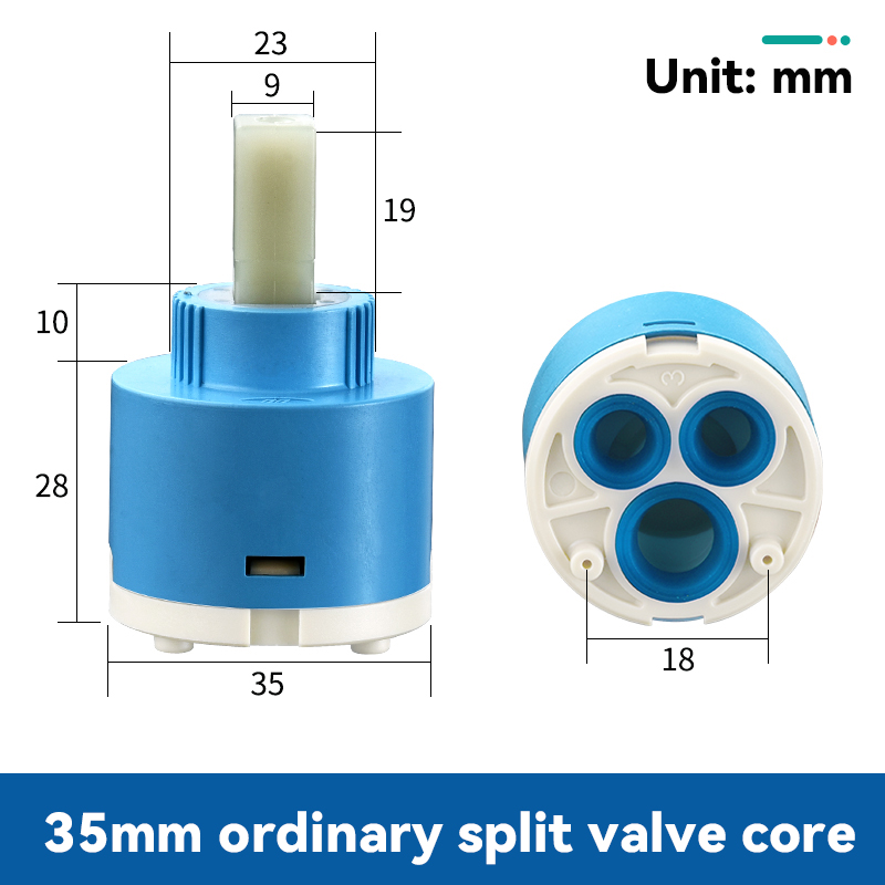 Faucet Valve Core Standard Ceramic Cartridge Replacement Parts for Faucet Valve Shower Valve Core Water Mixer Faucet Splitter: 9