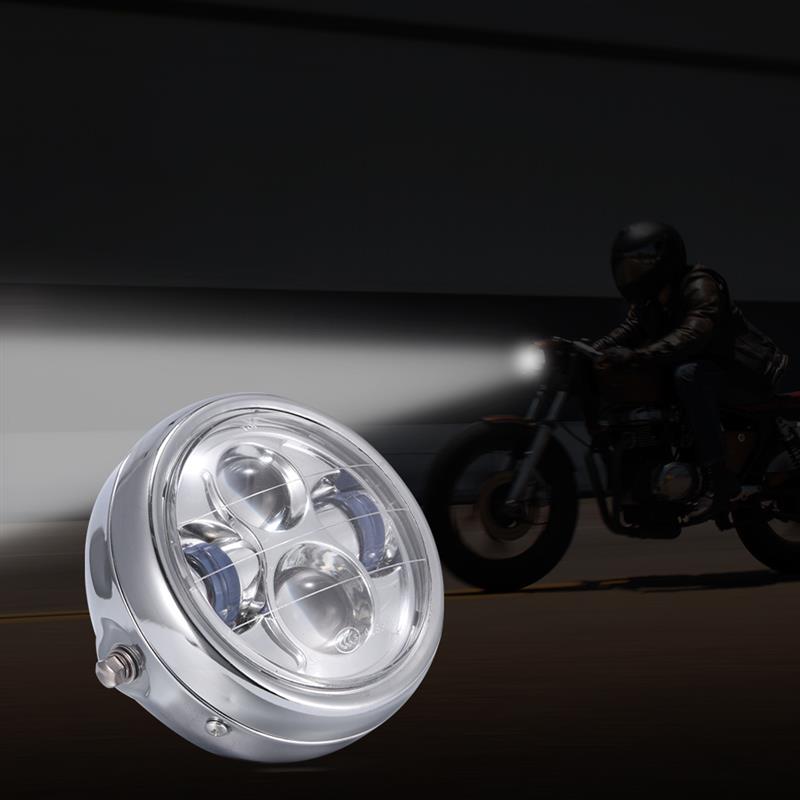 Neue 7,5 Zoll Motorrad Scheinwerfer Runde Motorrad LED Kopf Lampe Super Helle Scheinwerfer Abstand Licht umrüsten Universal- Einrichtung