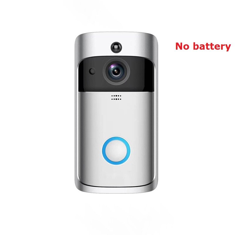 Eken  v5 smart dørklokke wifi dørklokke kamera visuelt intercom med klokkeslæt nattesyn ip trådløs hjemmealarm sikkerhedskamera: Hvid