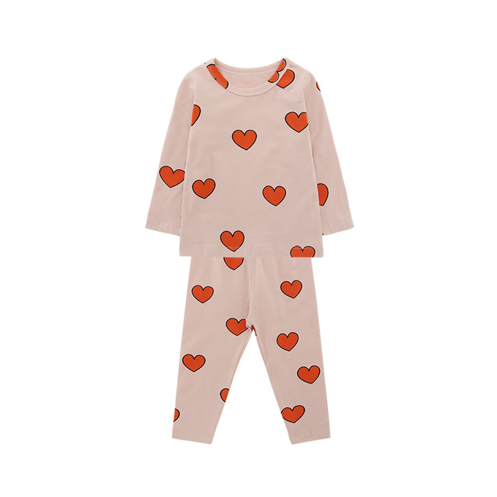 Zuigeling Kinderen Baby Meisjes Jongens Lange Mouw Liefde Maan Print Top + Liefde Moon Star Broek Homewear Pajama Set